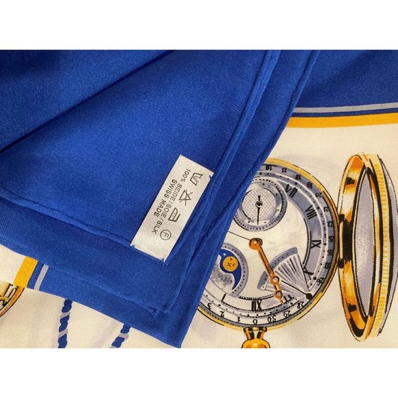 Authentic RARE! Rolex Geneve Swiss Vintage 90cm Silk Scarf - Picture 4 of 10